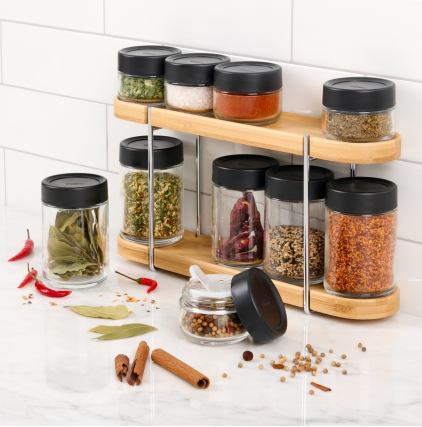Trudeau Spice Rack with 10 Containers