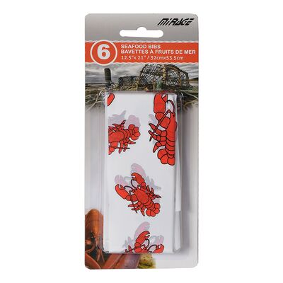 Ensemble de 6 bavettes à fruits de mer