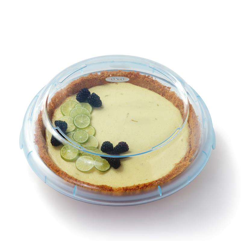 Assiette à tarte en verre avec couvercle 23cm - oxo