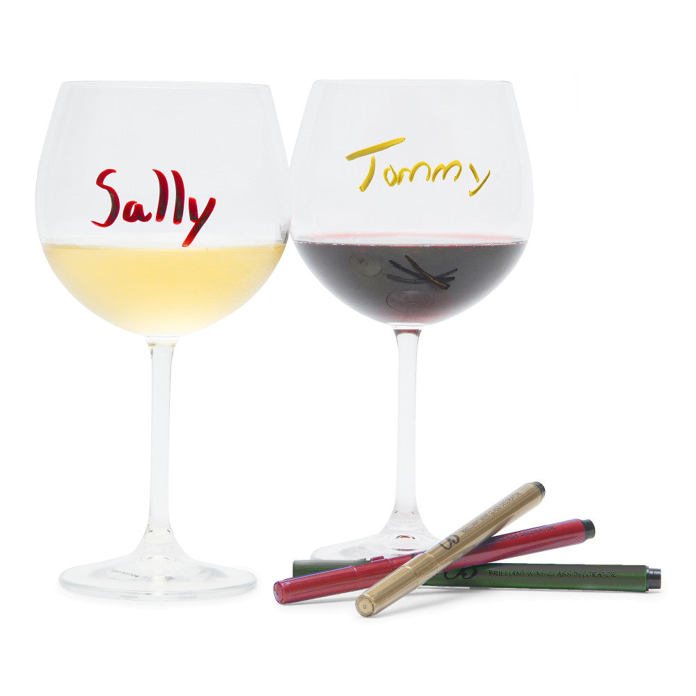 Ensemble de 3 marqueurs à verre à vin