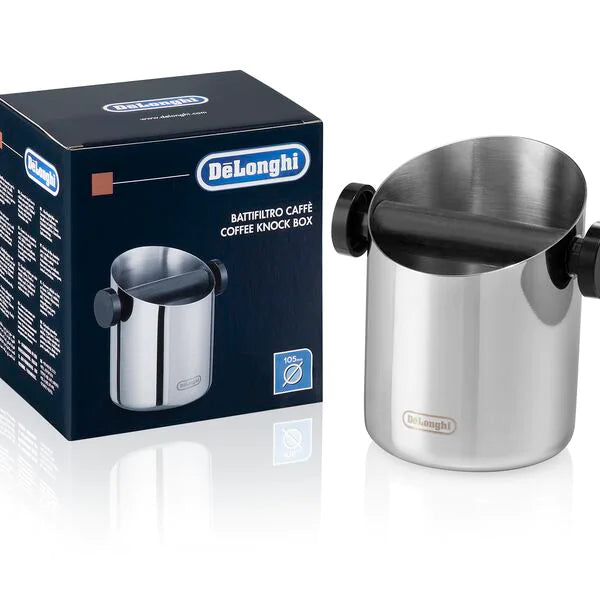 De'Longhi 105mm Stainless Steel Grounds Container