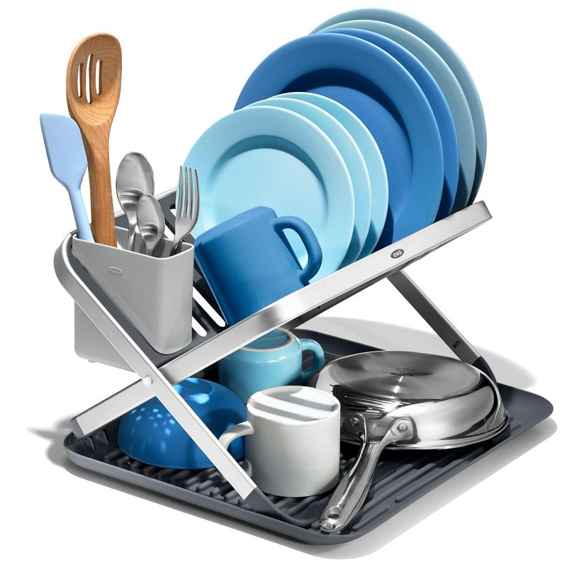 Égouttoir à vaisselle pliable en inox - oxo