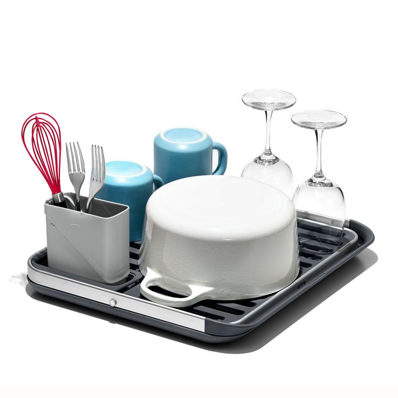 Égouttoir à vaisselle pliable, panier à vaisselle, égouttoir, égouttoir de  cuisine, égouttoir à vaisselle escamotable, égouttoirs à vaisselle  portables pour comptoir de cuisine, camping-cars (12,2''Wx14,4''L-Gray) 