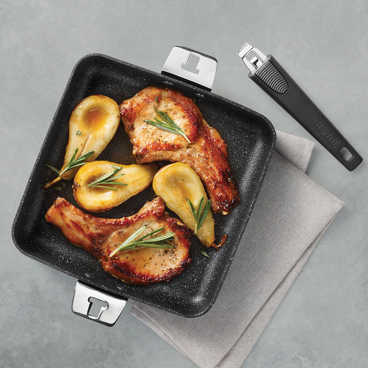 Plat carré de cuisson avec poignée détachable - Starfrit