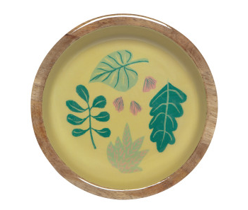 Bol Feuilles laminé en bois Mango