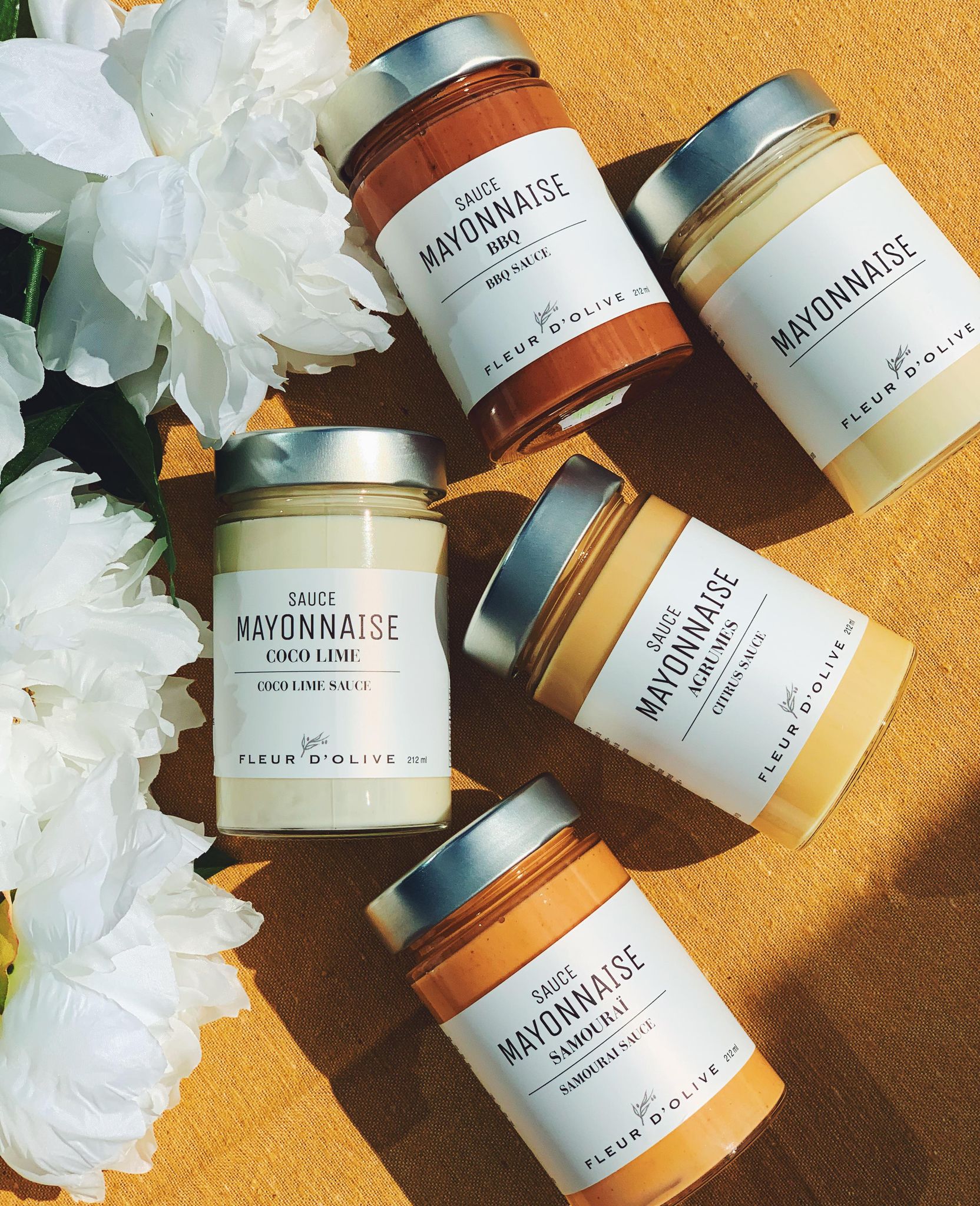 Mayonnaises et ketchups variés 212ml - Fleur d'olive