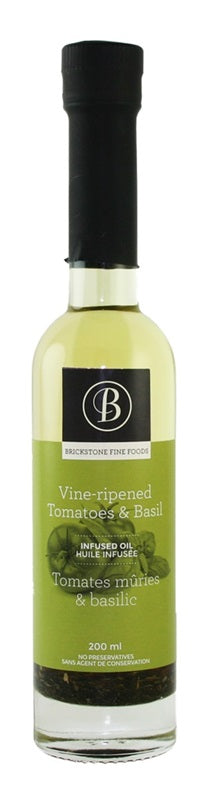 Huile de tomates mûries et basilic 200ml - Brickstone