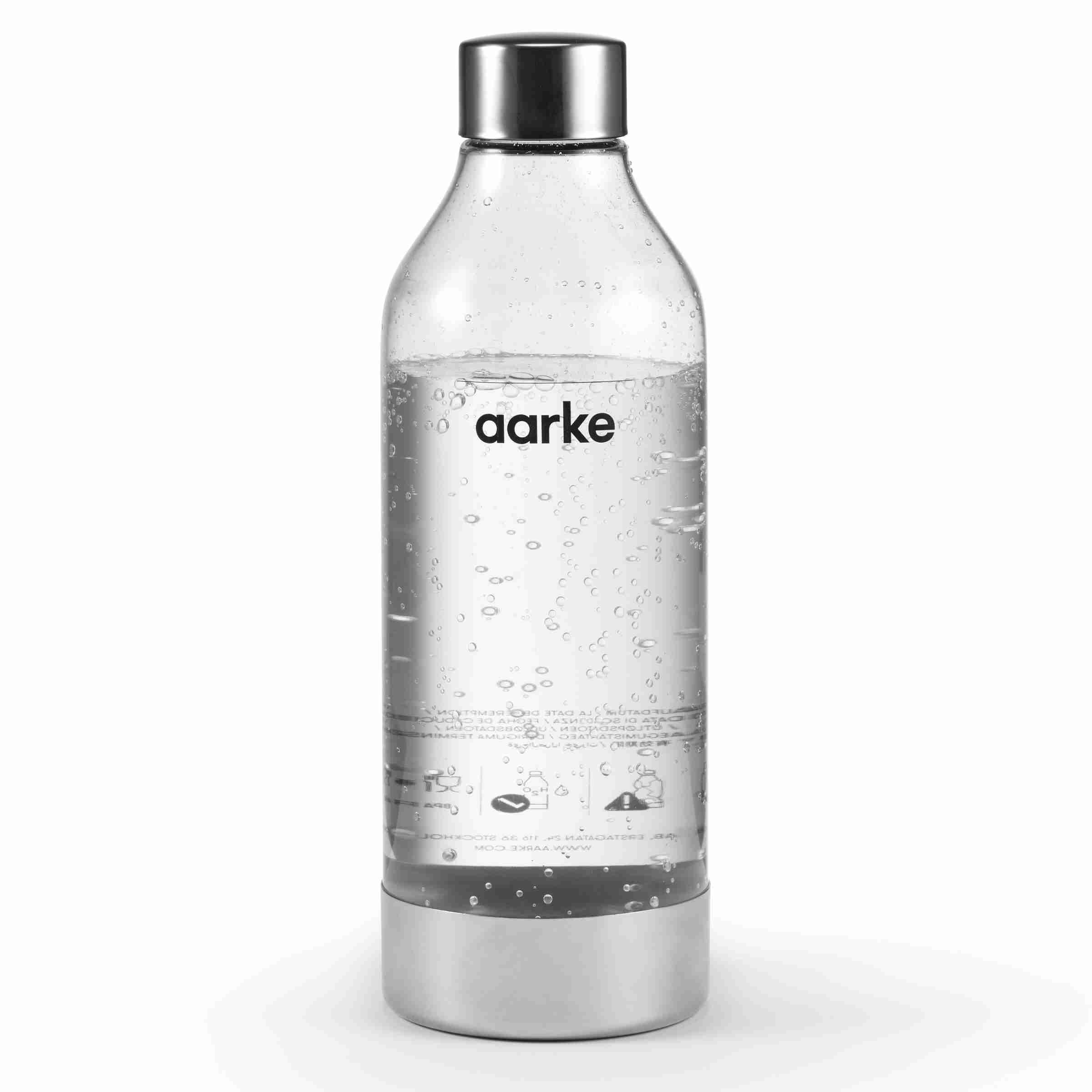 Aarke - Bouteille d'eau en PET - Acier poli