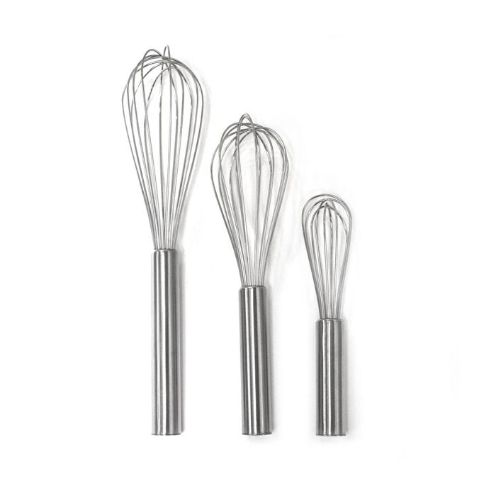 Ensemble de 3 fouets en inox