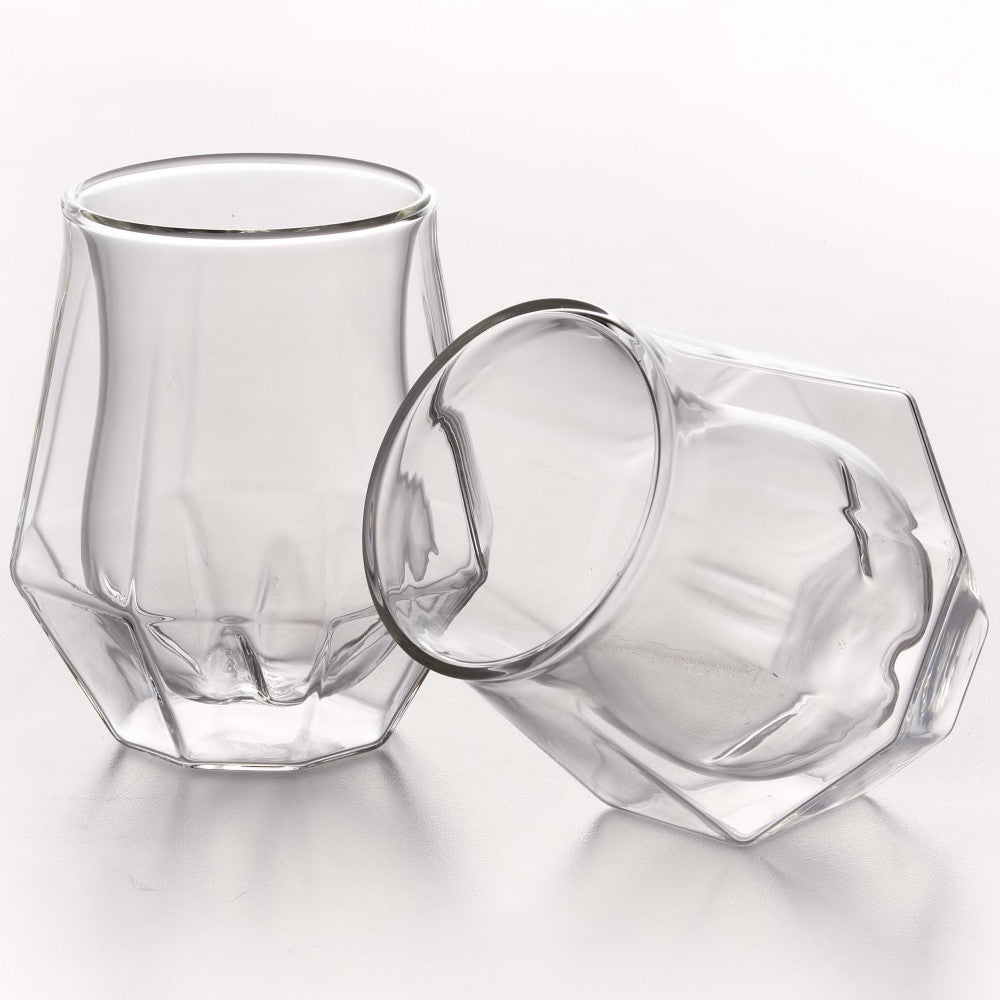 Ens de 2 verres à whisky double paroi 200ml
