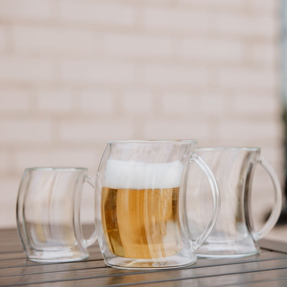 Ensemble de 2 chopes à bière double paroi Kirby 450ml