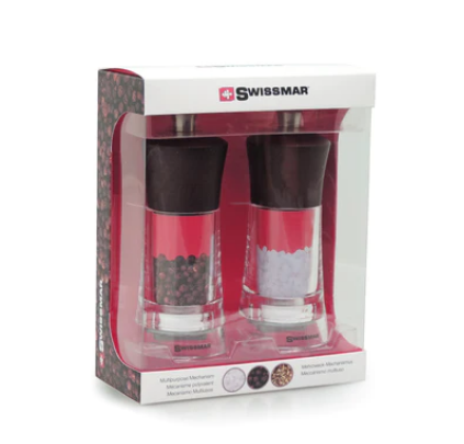 Ensemble de salière et poivrière en bois Chocolat - Swissmar