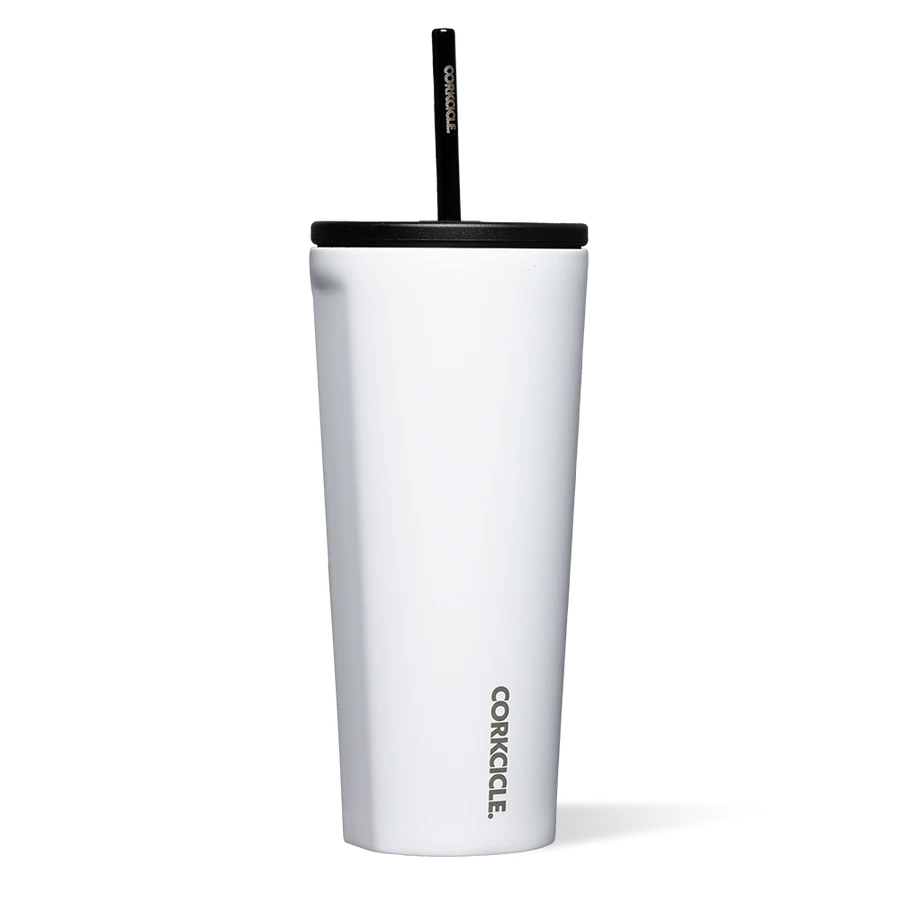 Verre à café isolant Blanc brillant 24oz - Corkcicle