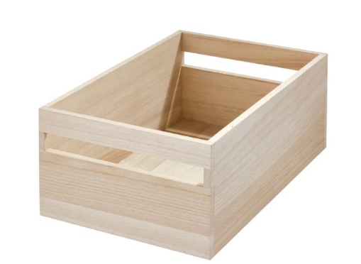 Interdesign 10 x 15 x 6.25 in Wooden Storage with Handles