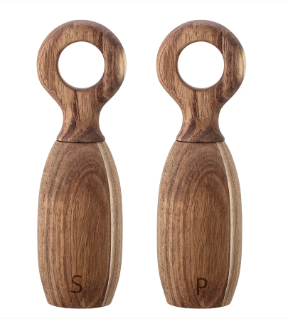 Ensemble de salière et poivrière en bois d'acacia