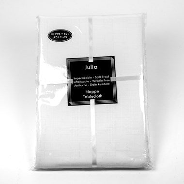 Nappe rectangulaire blanche Julia 60 x 104 po