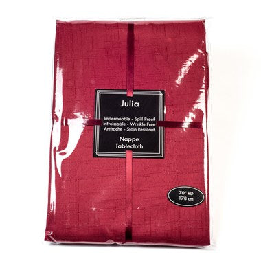 Nappe circulaire rouge Julia 70 po