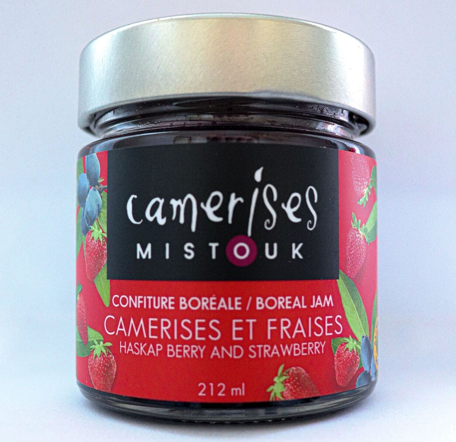 Confiture boréale camerises et fraises 212ml - Camerises Mistouk