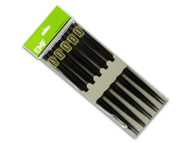 Ensemble de 5 paires de baguettes en bois Noir 22.5cm