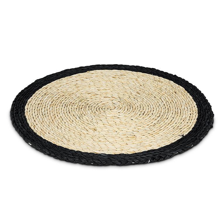 Napperon en rotin contour Noir 14.5po