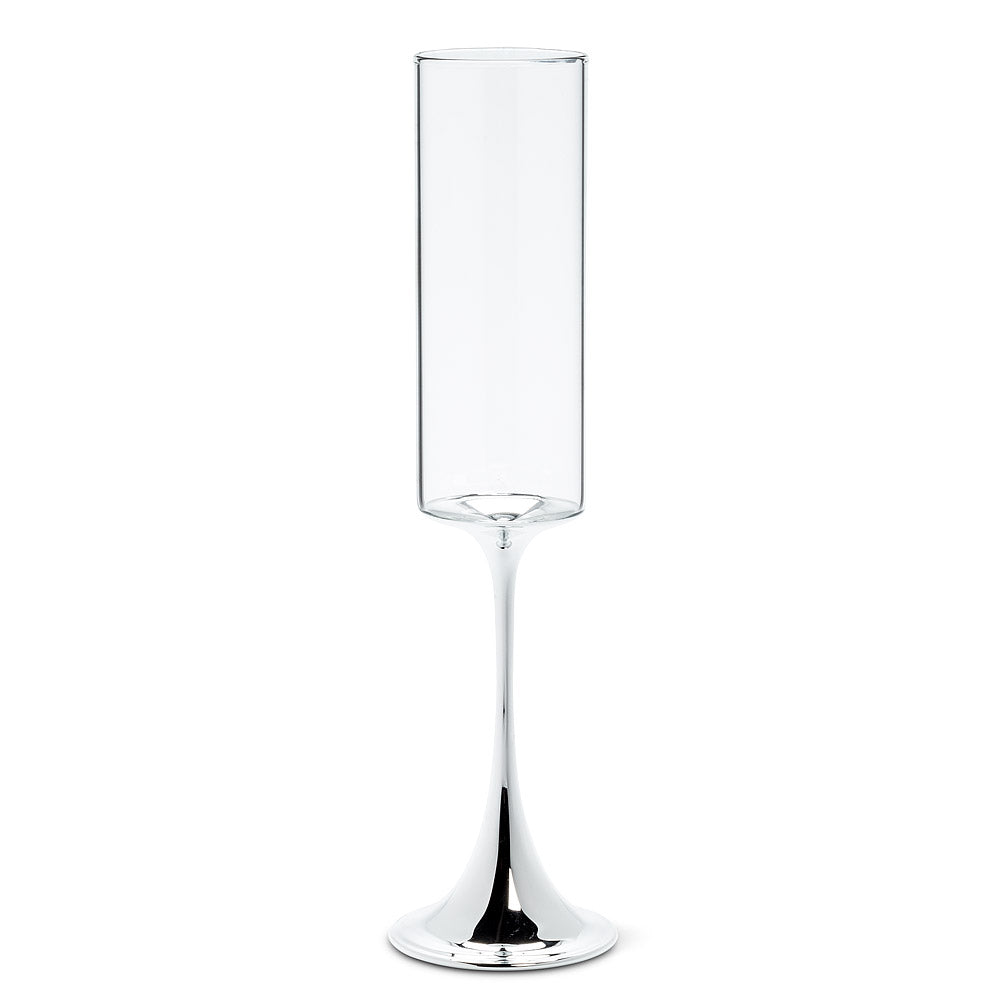 Flûte à champagne pied métallique Argent