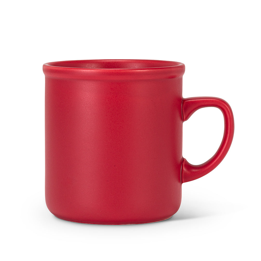 Tasse en grès Rouge mat 12oz