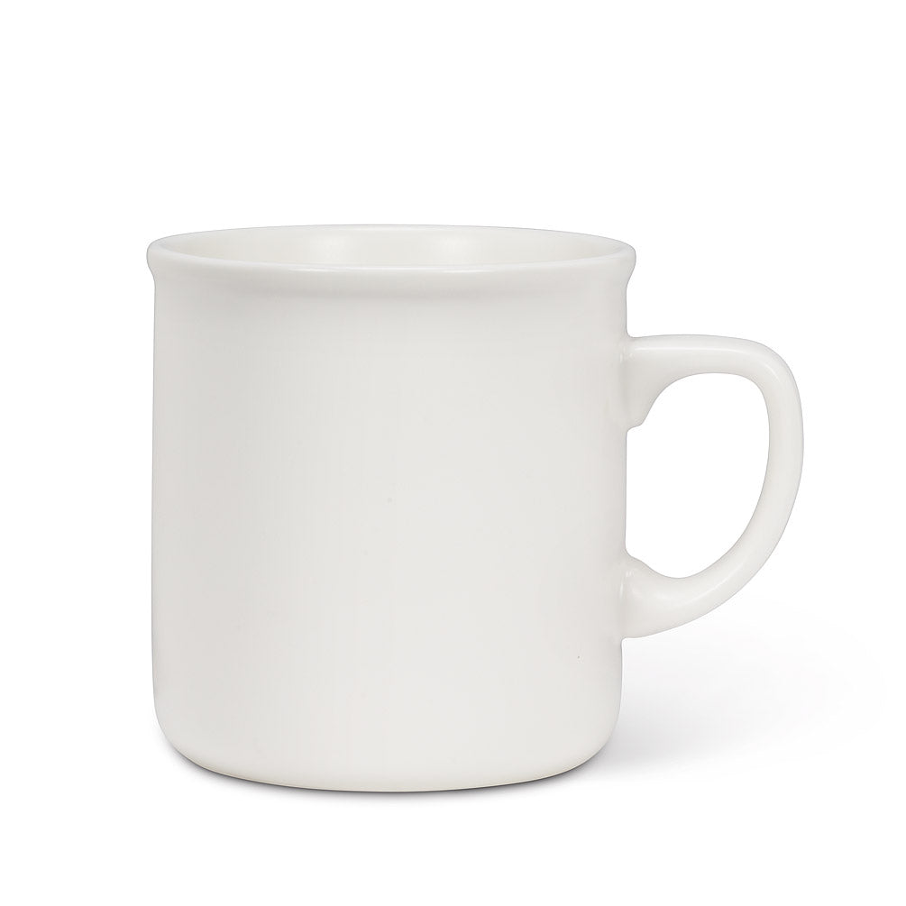 Tasse en grès Blanc mat 12oz