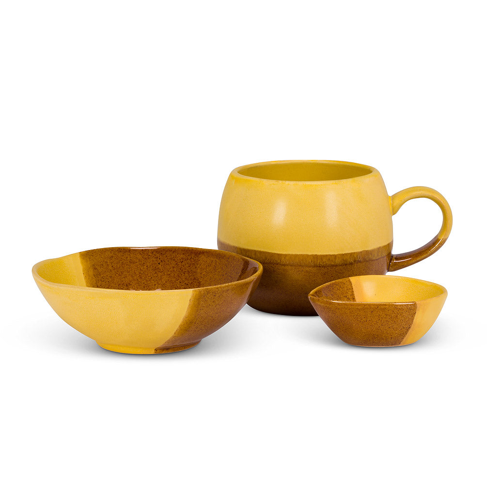 Mini bol bicolore Jaune 3.25po