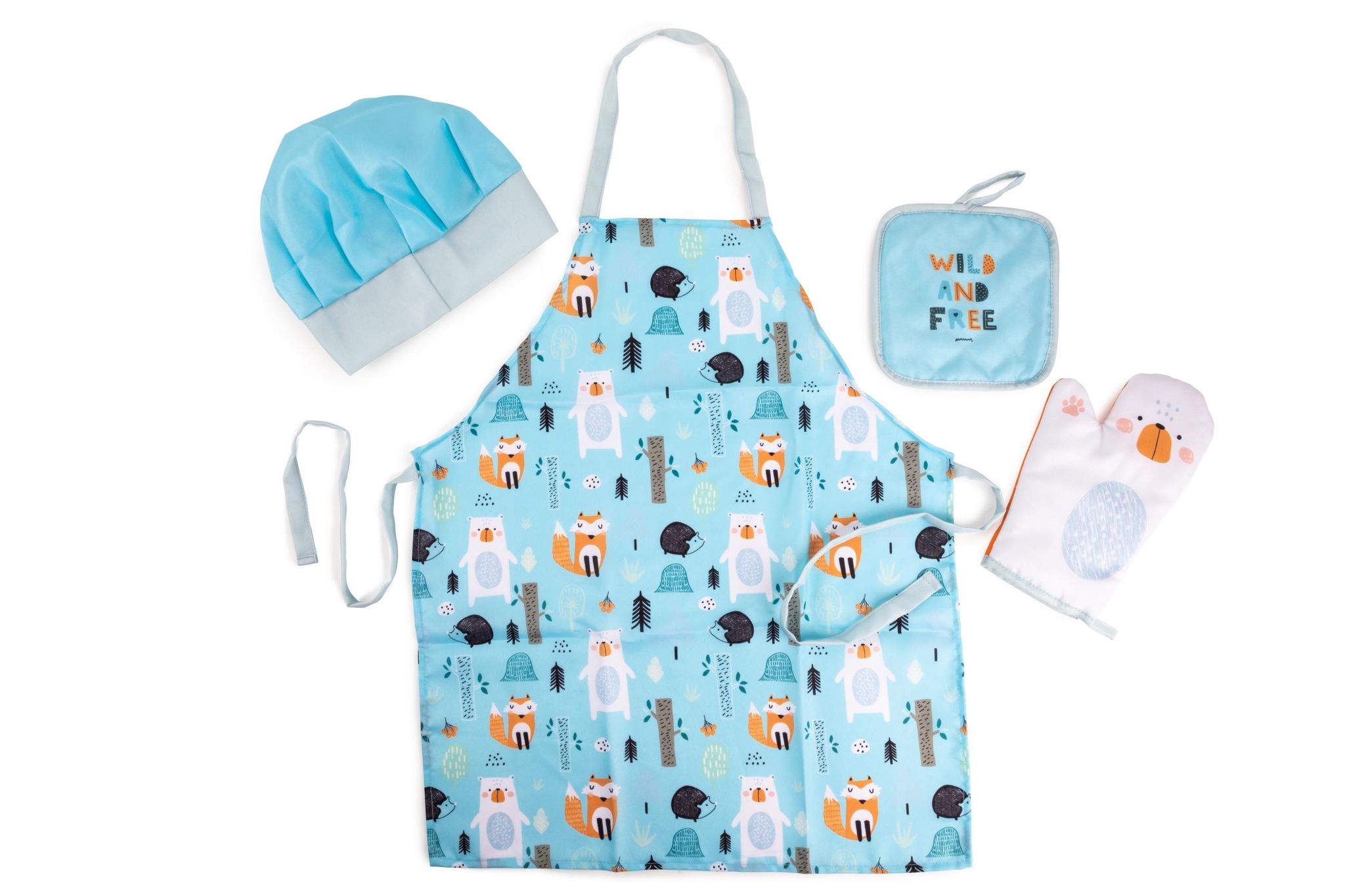 4 Piece Kids Kitchen Set Wild Animals