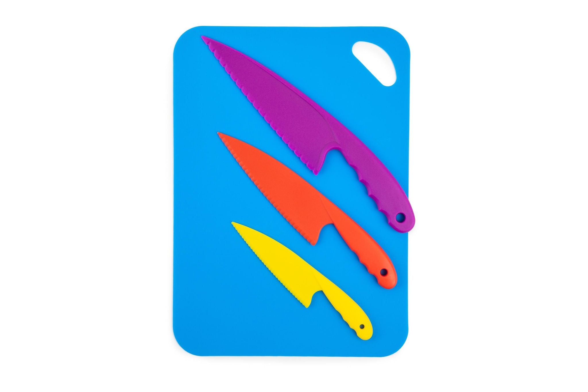 Ensemble de 4 couteaux avec planche à découper pour enfant