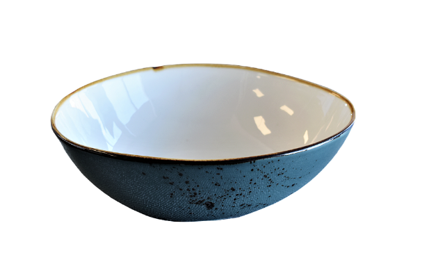 Bol ovale triangle Terra Bleu Foncé  8,5 po