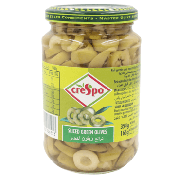 Crespo Sliced ​​Green Olives 250ml