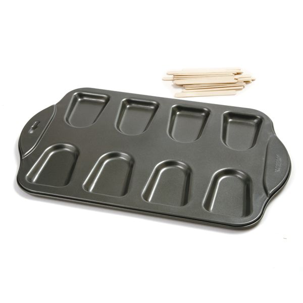 Non-stick baking tray for mini cakes and 25 sticks