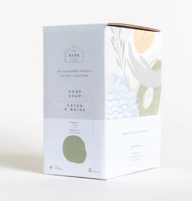 Recharge de savon pour les mains Bergamote et citron vert 3L - The Bare Home