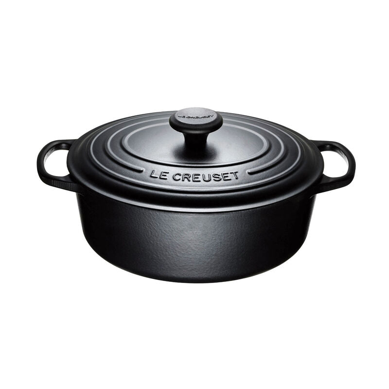 Oval Casserole Dish Matte Black 4.7L - Le Creuset 