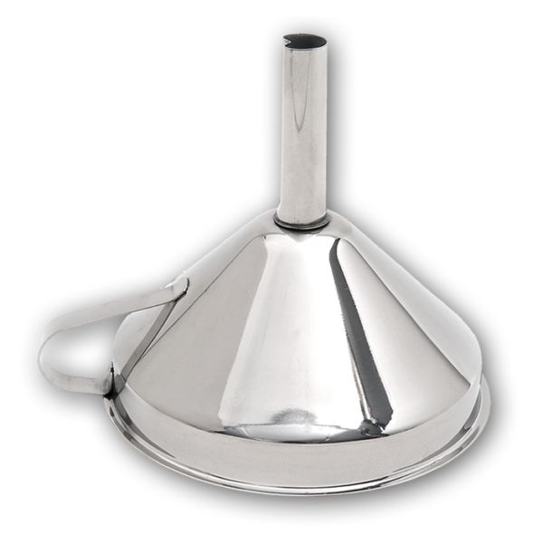 Entonnoir avec passoire en inox