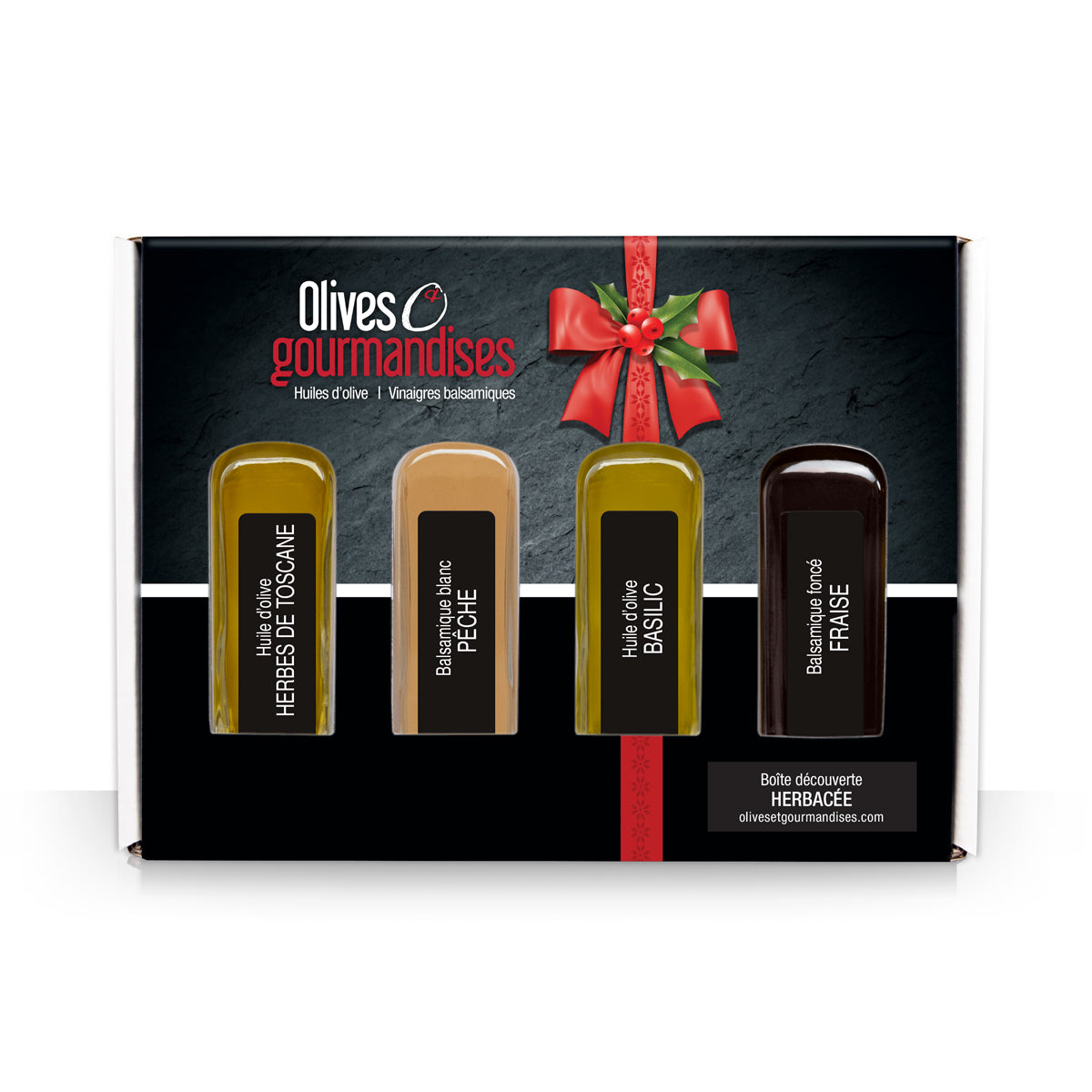 Boite découverte Herbacée 4 x 60ml - Olives & Gourmandises