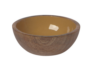 Bol ocre laminé en bois Mango