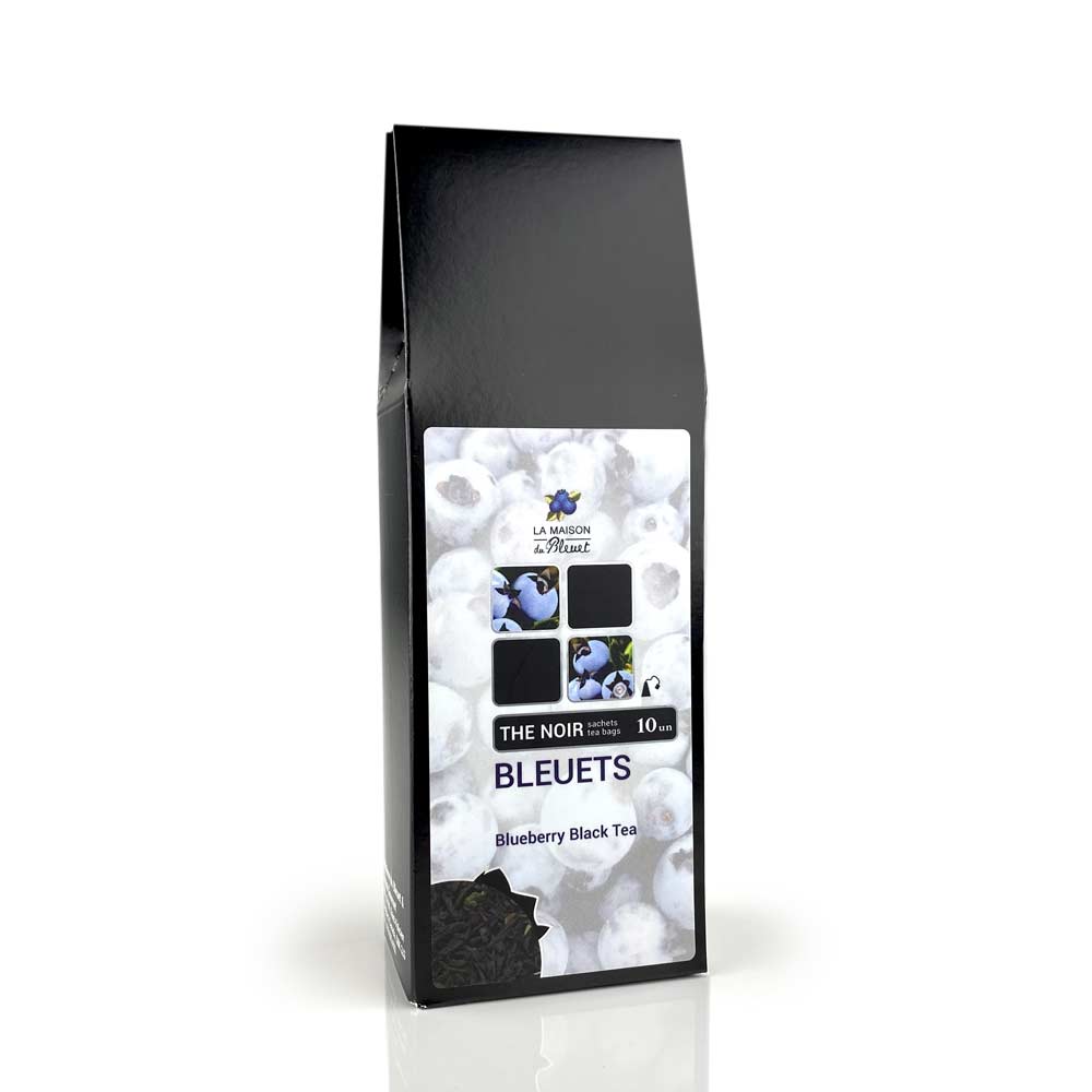 25 sachets thé noir aux bleuets - La maison du bleuet