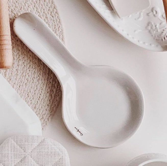 Repose cuillère blanc/crème