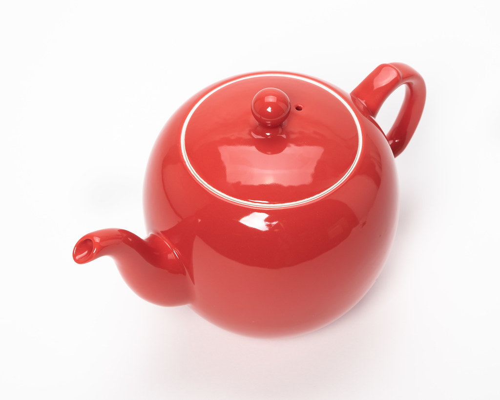 750ml Ceramic Teapot Red with Filter - Camellia Sinensis