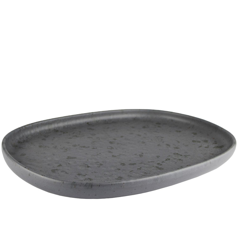 Oval plate 33 cm Uno Terra Gray