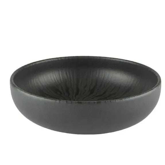 Bol en céramique gris Uno Marquina en grès durable avec finition lisse, résistant aux rayures et adapté au lave-vaisselle, micro-ondes et four.