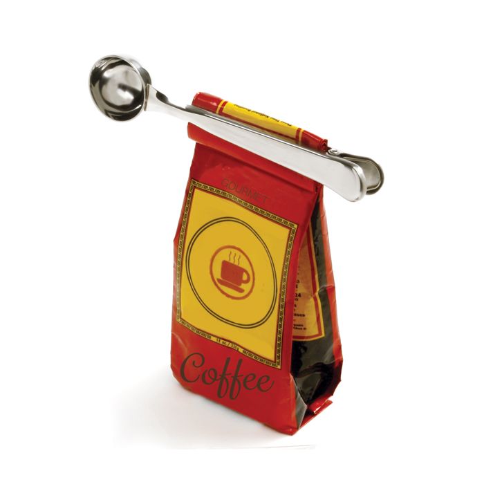 Cuillère avec pince intégrée en acier inoxydable