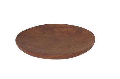Assiette ronde en bois de Teck 5.5po