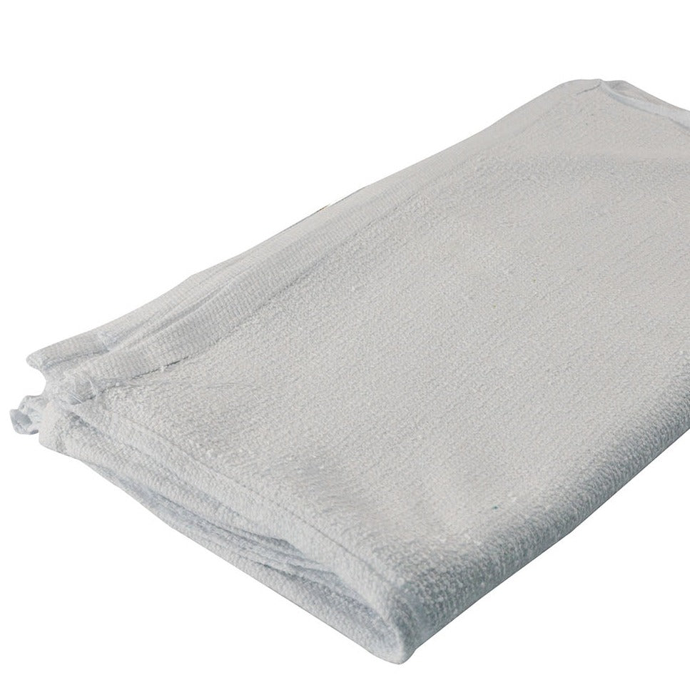 Linge ratine blanc de grade industriel 16'' x 19''