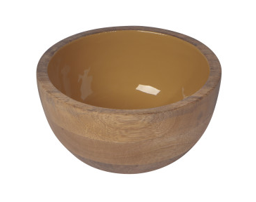 Bol ocre laminé en bois Mango