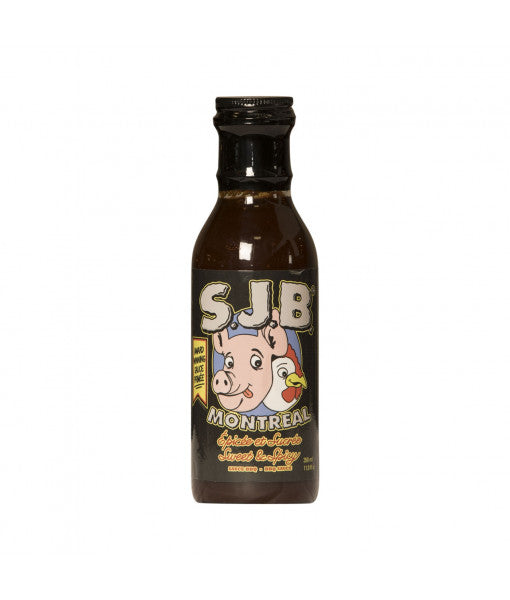 Sauce BBQ épicée et sucrée 350ml - SJB Montréal
