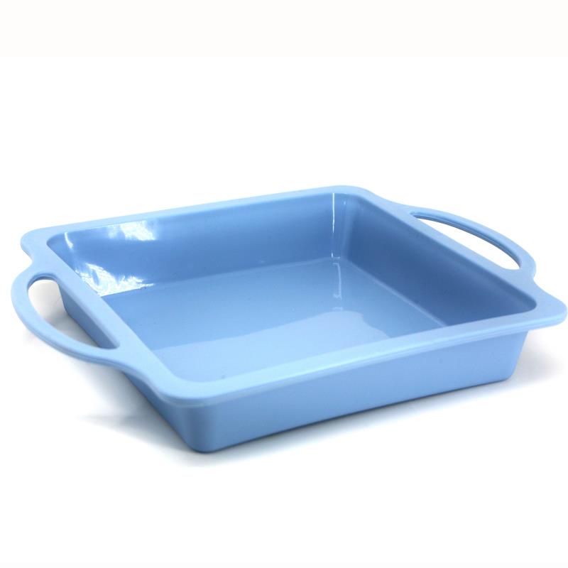 Moule à gâteau carré en silicone Bleu 9po