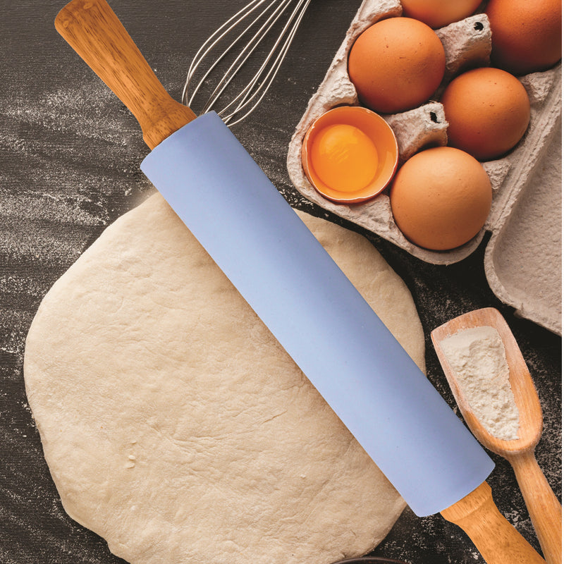 Rouleau à pâtisserie en silicone Bleu ciel 17po